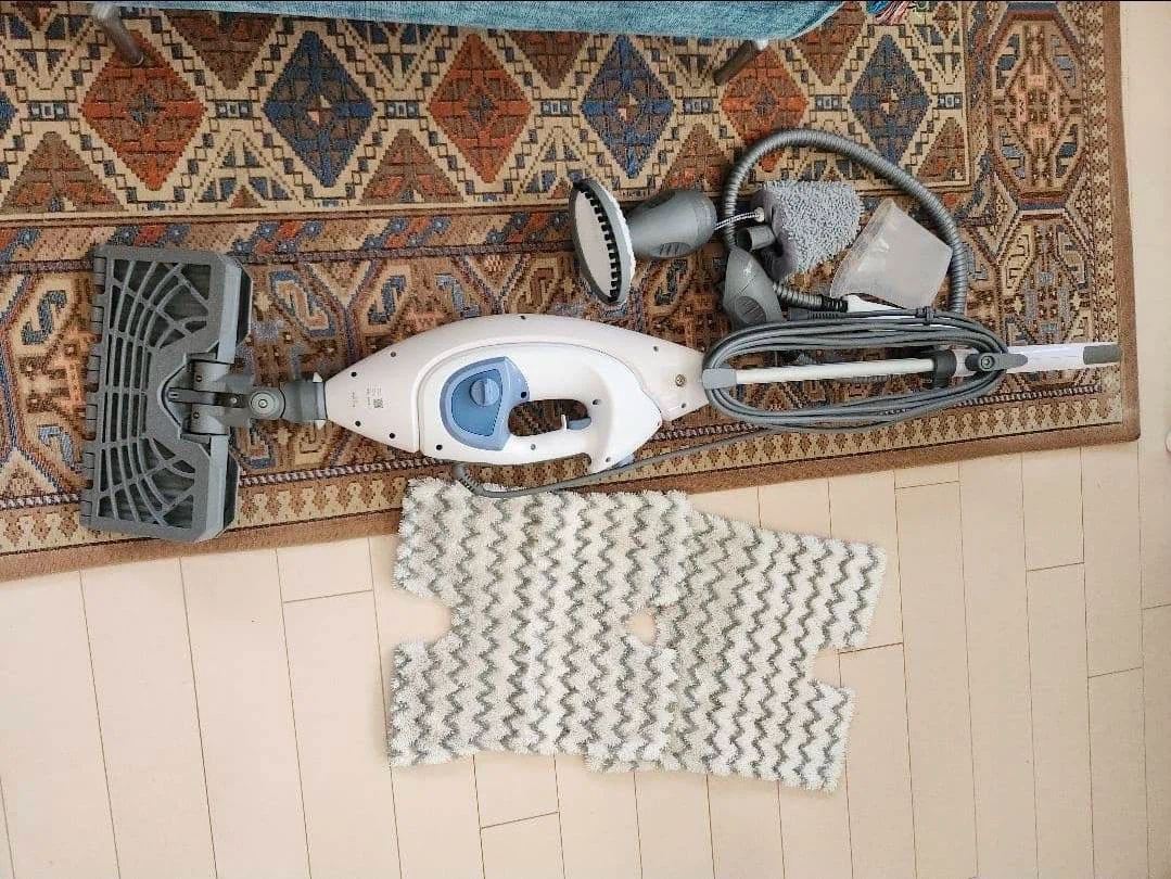 シャーク 2-IN-1 プロ スチームモップ S3974J ホワイト×ブルーの写真2枚目