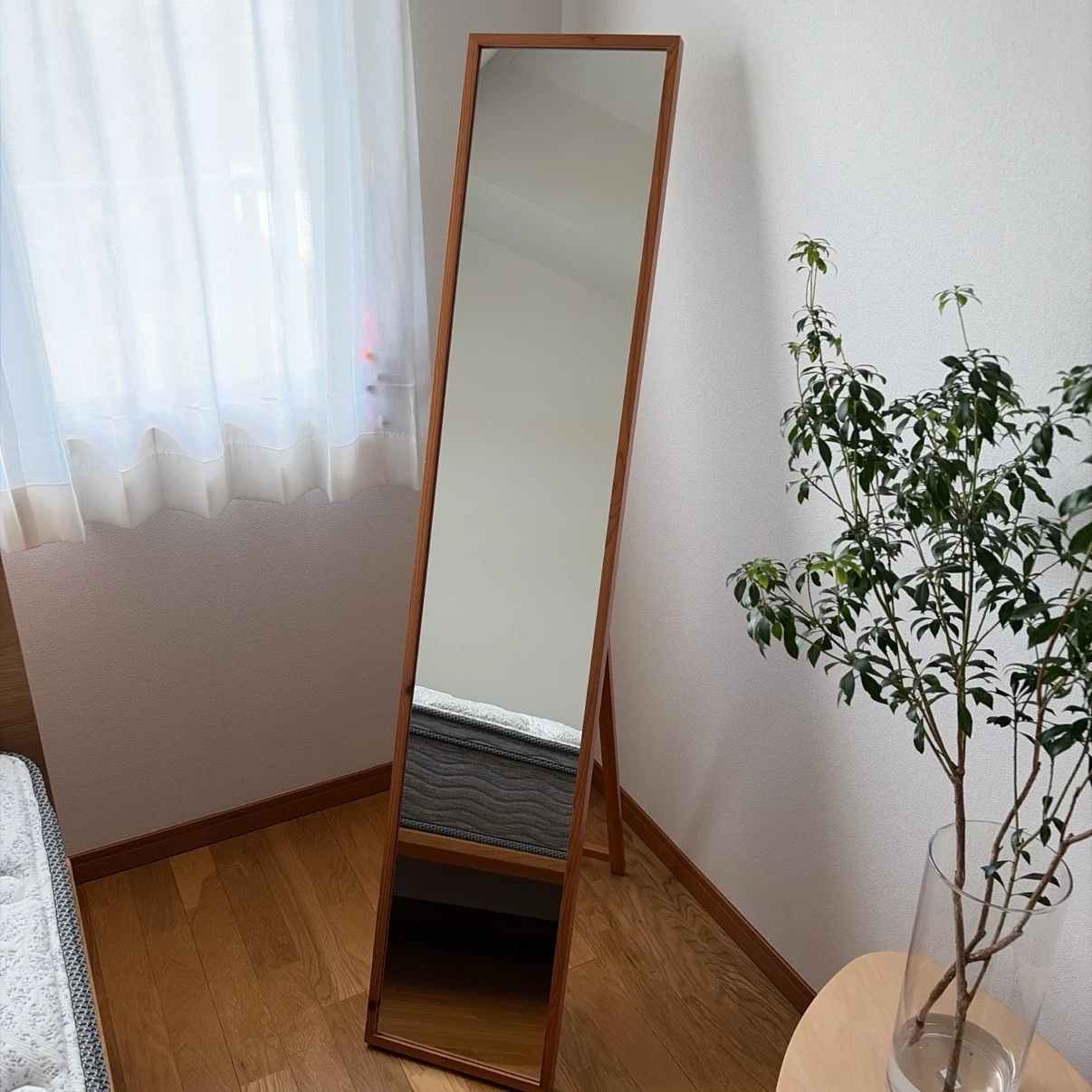 木製 スタンドミラー 全身鏡