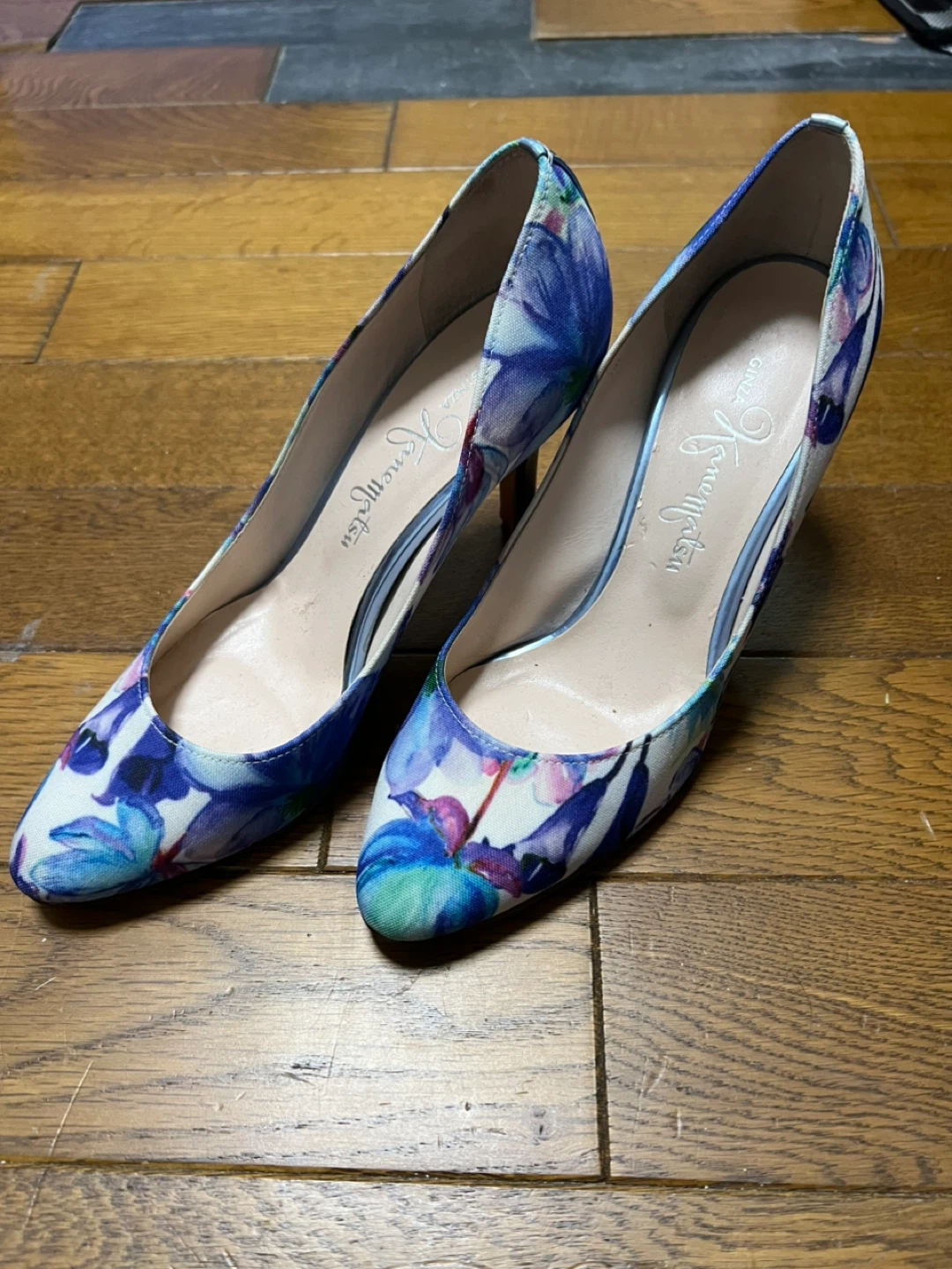 銀座かねまつ 花柄 パンプス 22.5cm