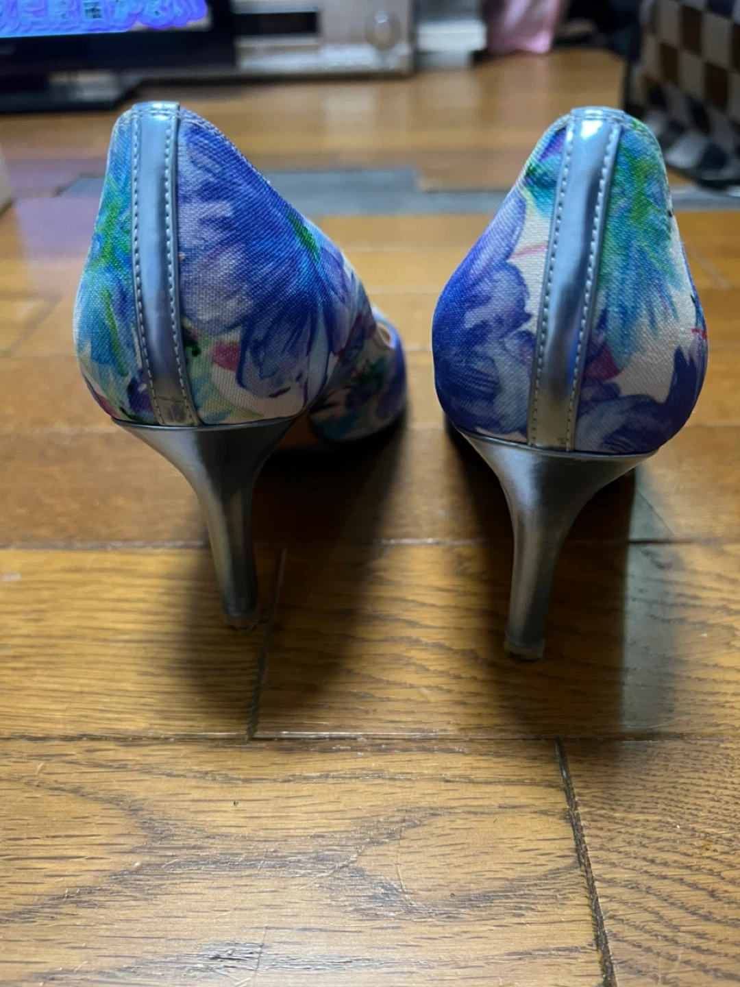 銀座かねまつ 花柄 パンプス 22.5cmの写真2枚目