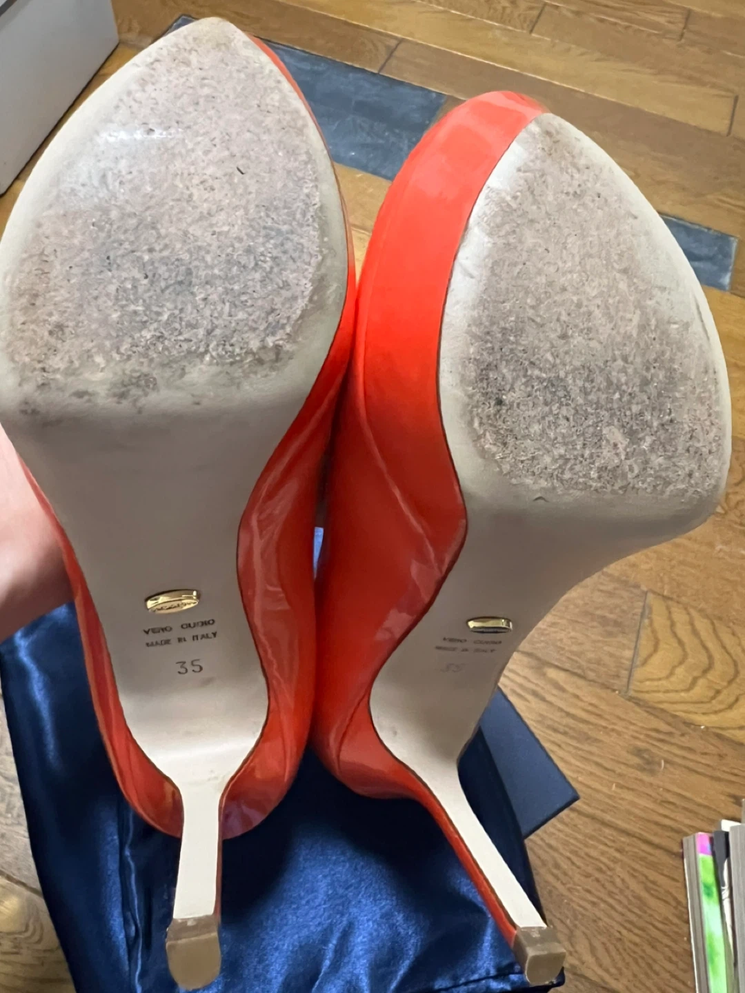 セルジオロッシ パンプス ローズオレンジ 35の写真6枚目