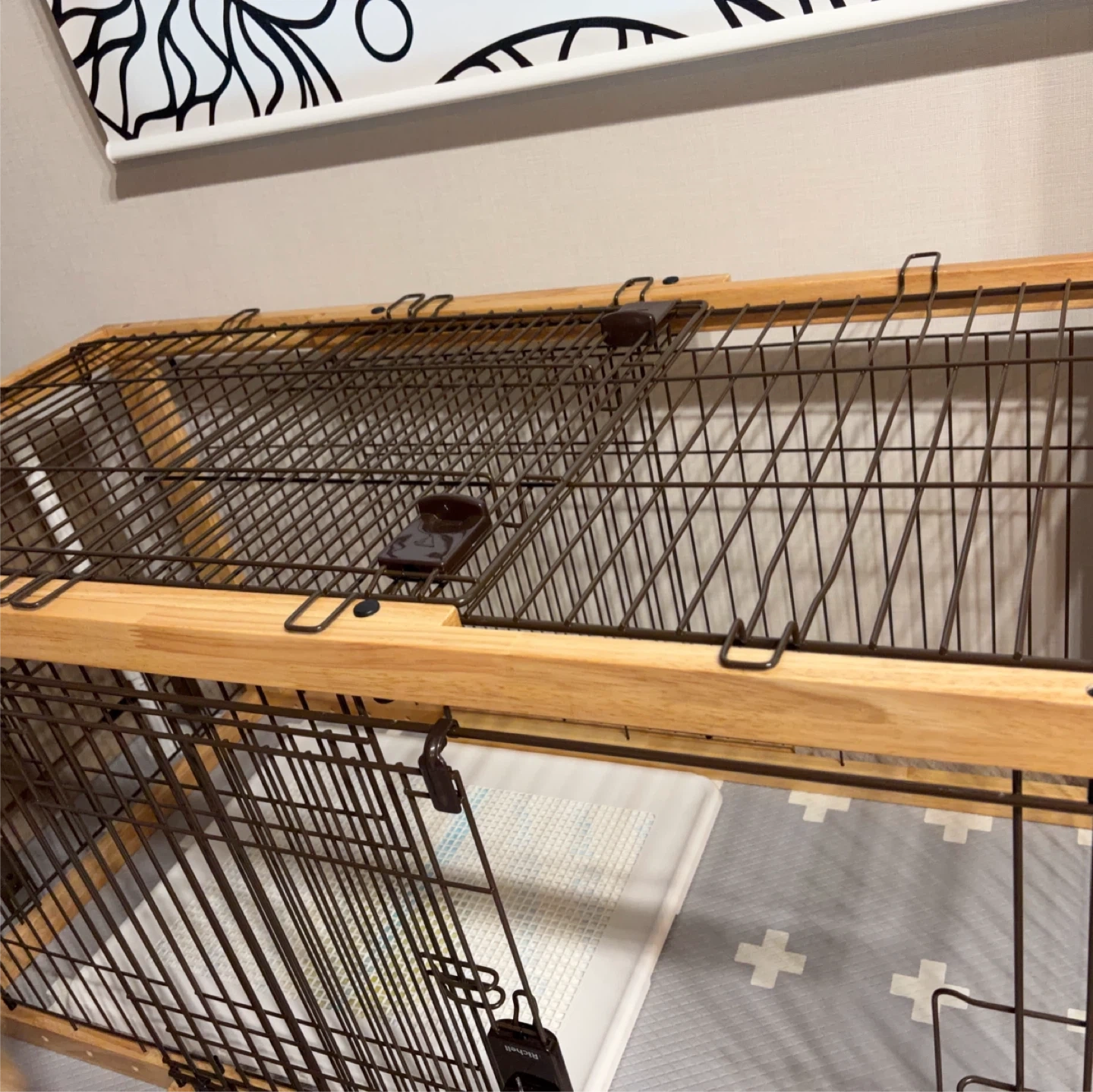 リッチェル 木製スライドペットサークル レギュラー屋根面