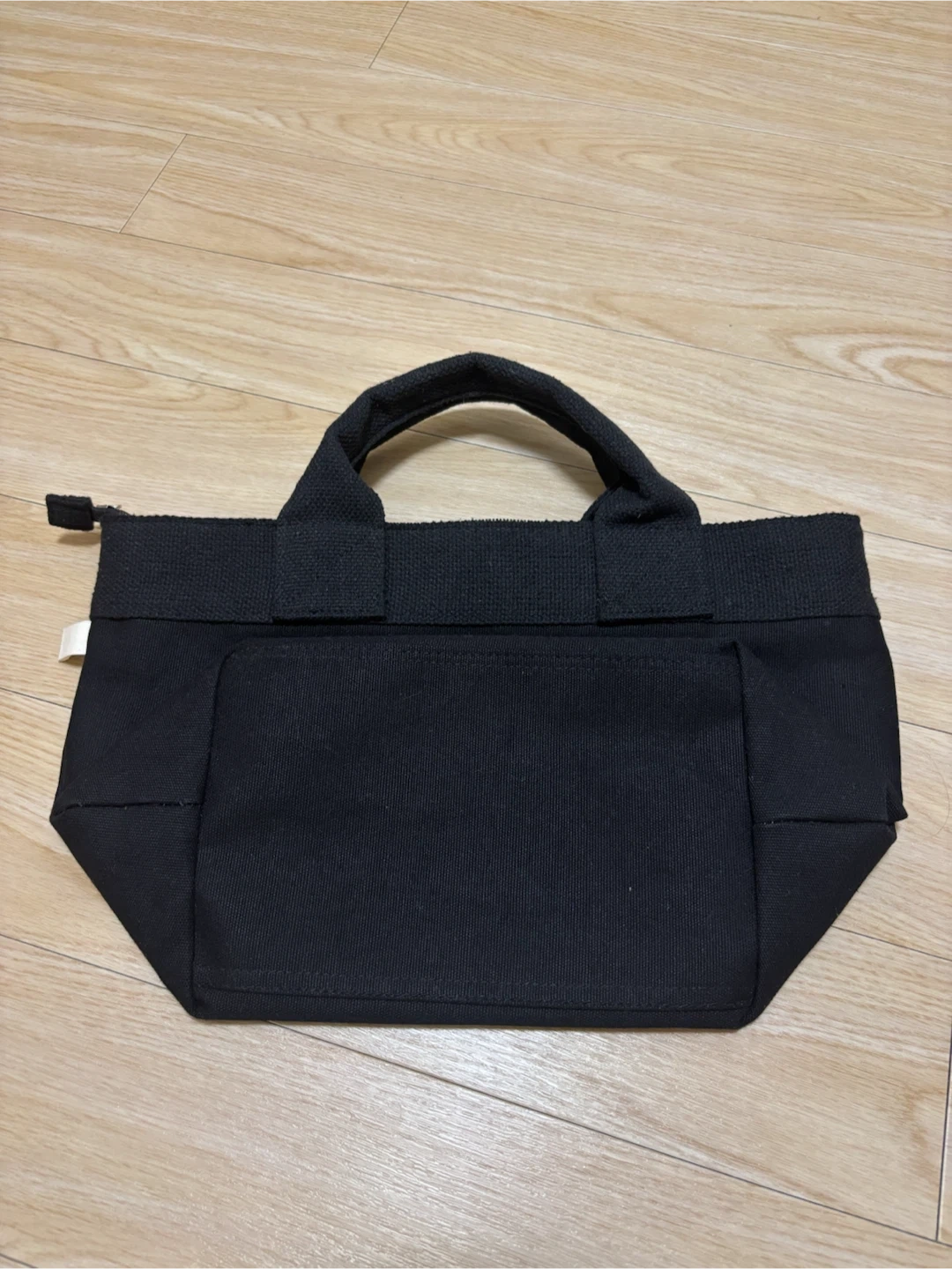 無地 キャンバストートバッグ 黒