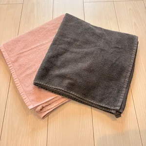IKEA バスタオル 2枚セット ピンク グレー