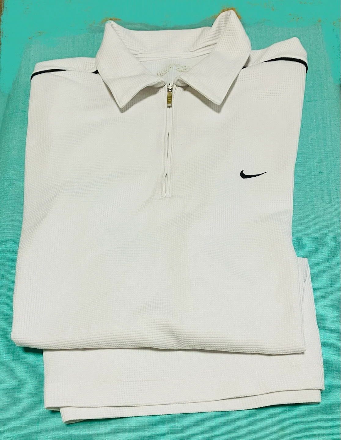 NIKE ナイキ ハーフジップ 半袖ポロシャツ 【白】【XXL】の写真2枚目