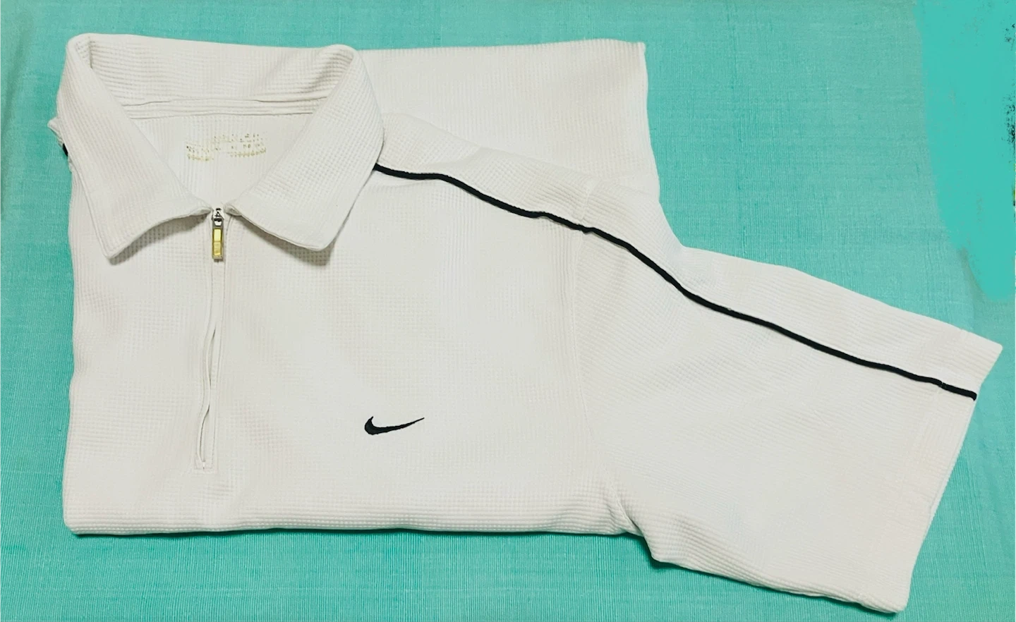 NIKE ナイキ ハーフジップ 半袖ポロシャツ 【白】【XXL】の写真4枚目