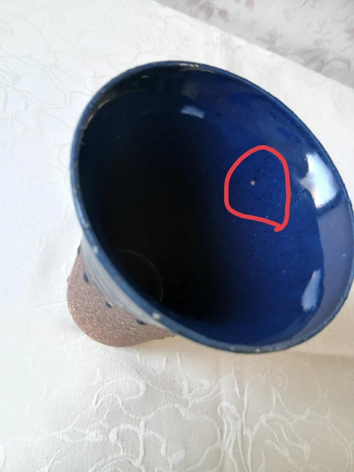和風 陶器 タンブラー 紺色の写真6枚目