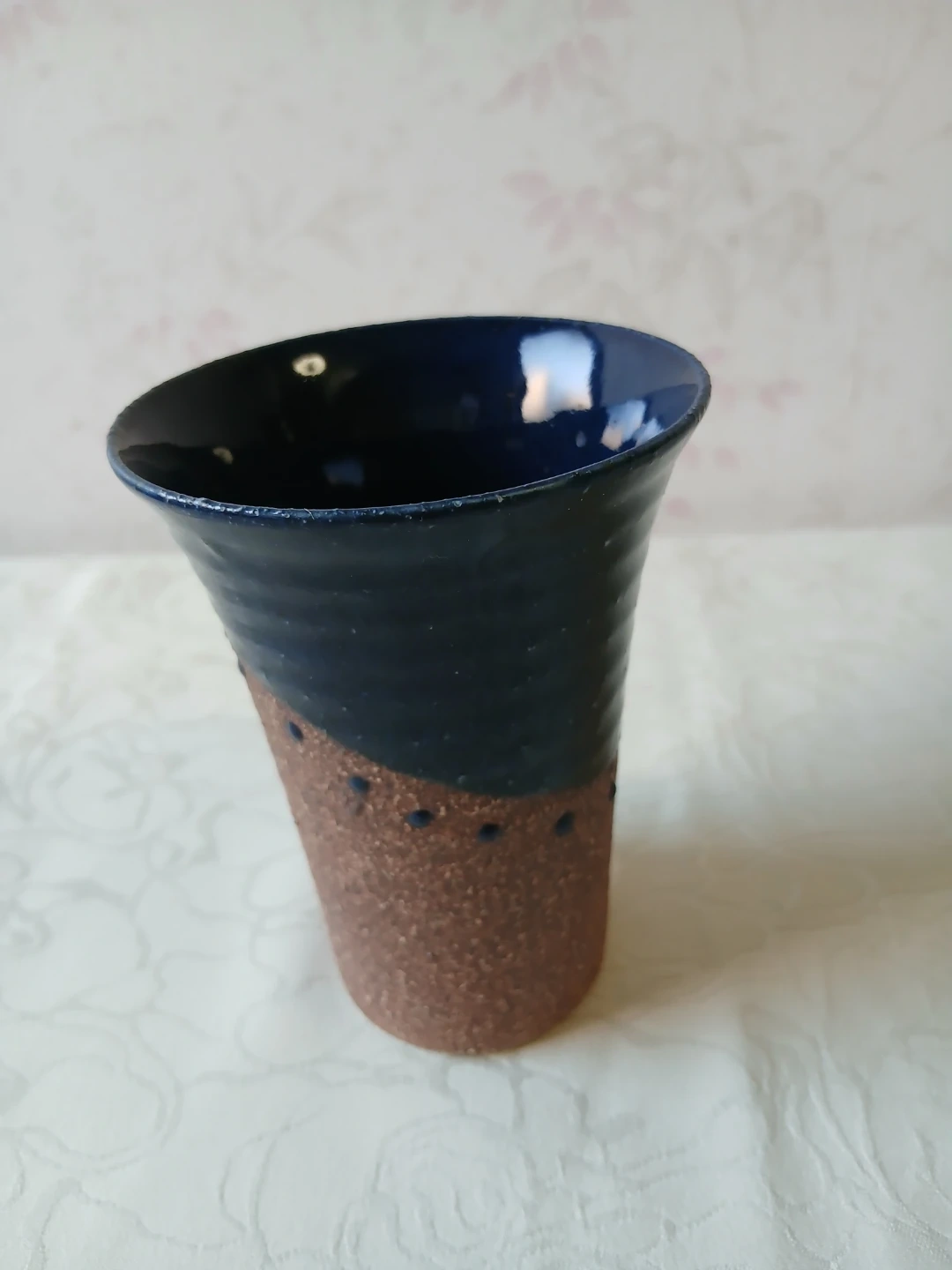 和風 陶器 タンブラー 紺色
