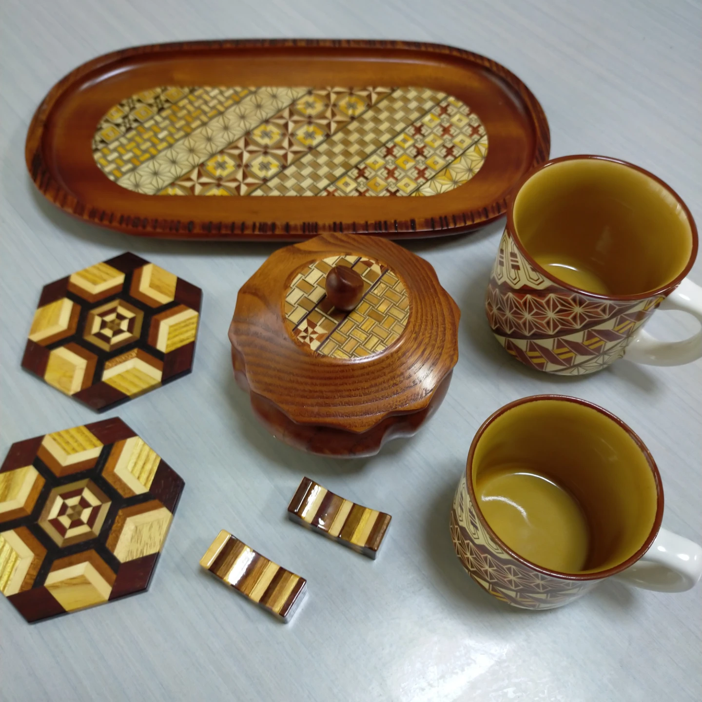 箱根寄木お茶セット
