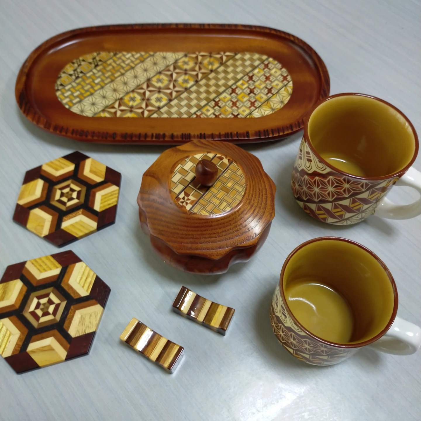 箱根寄木お茶セット