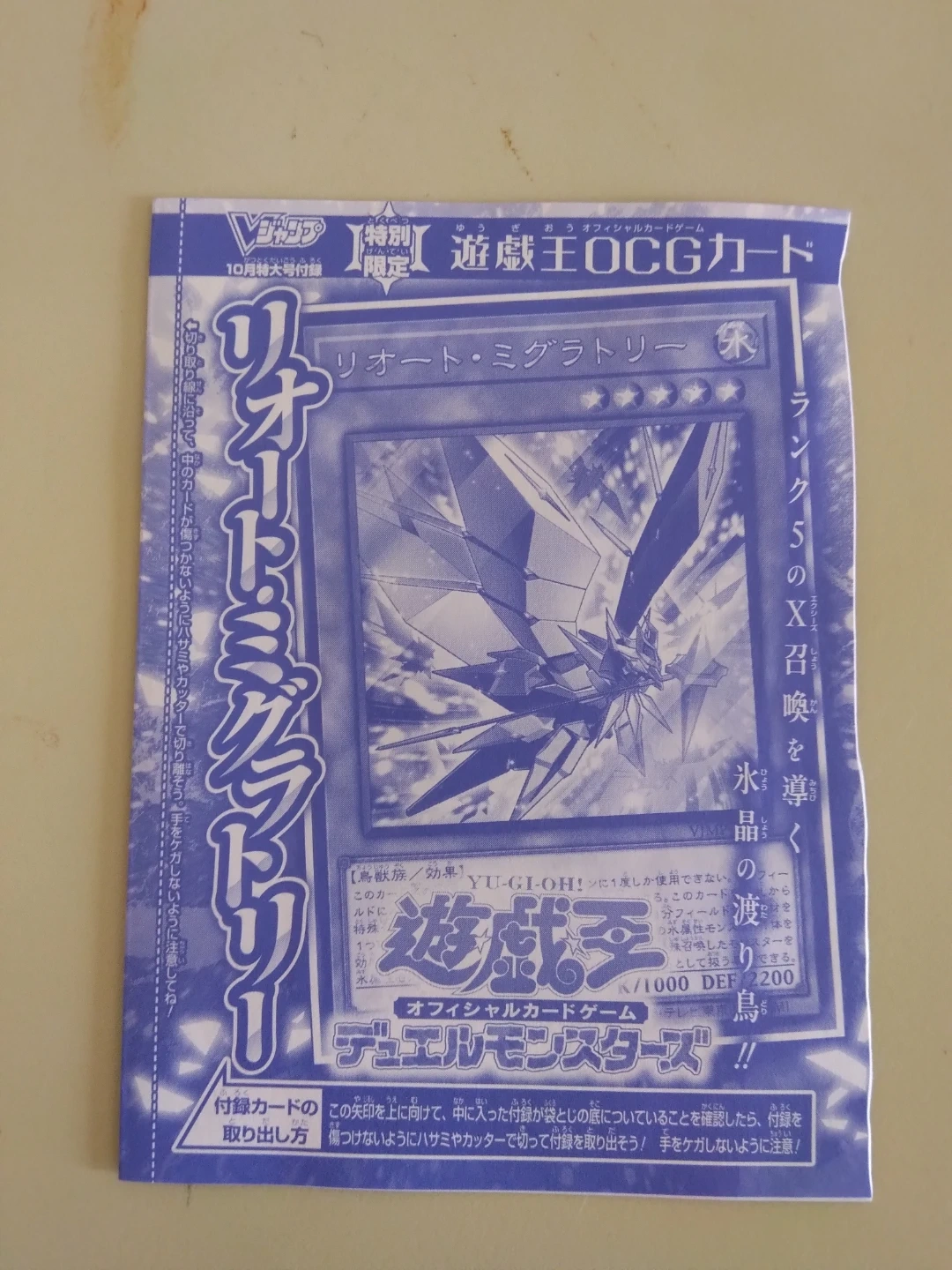 Vジャンプ 10月号 特別付録カード各種の写真3枚目