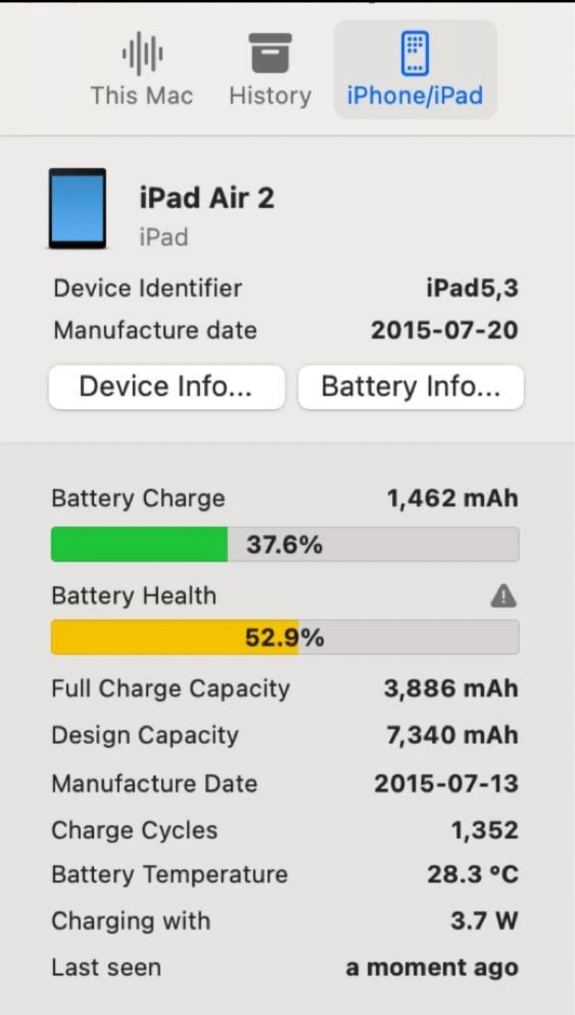 Apple iPad Air 2 Wi-Fi専用モデル　ゴールドの写真6枚目