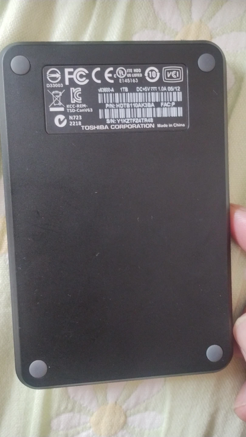 東芝 外付けHDD 1TB 1台