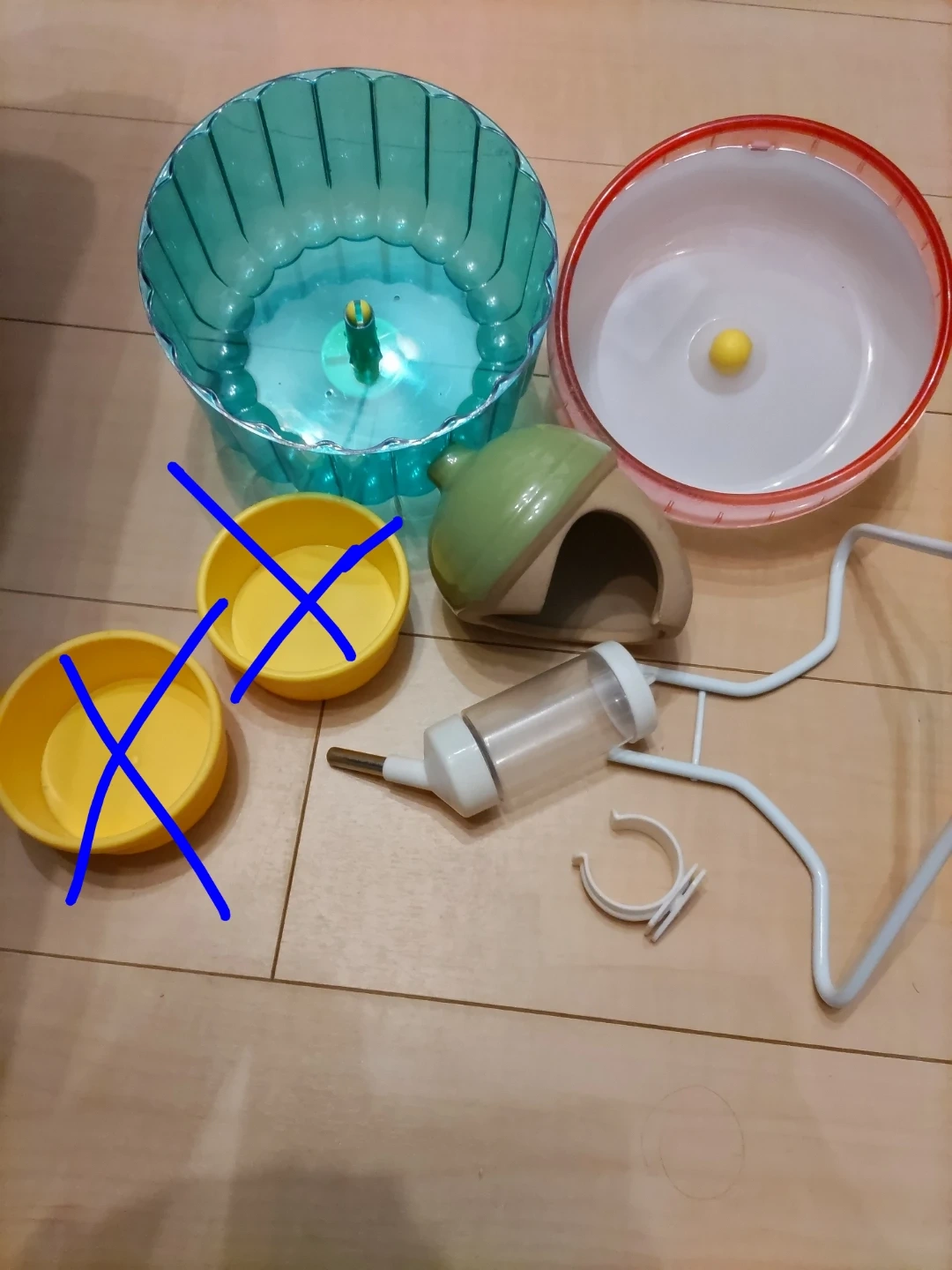 ハムスター飼育用品セット 回し車 給水器 ハウス