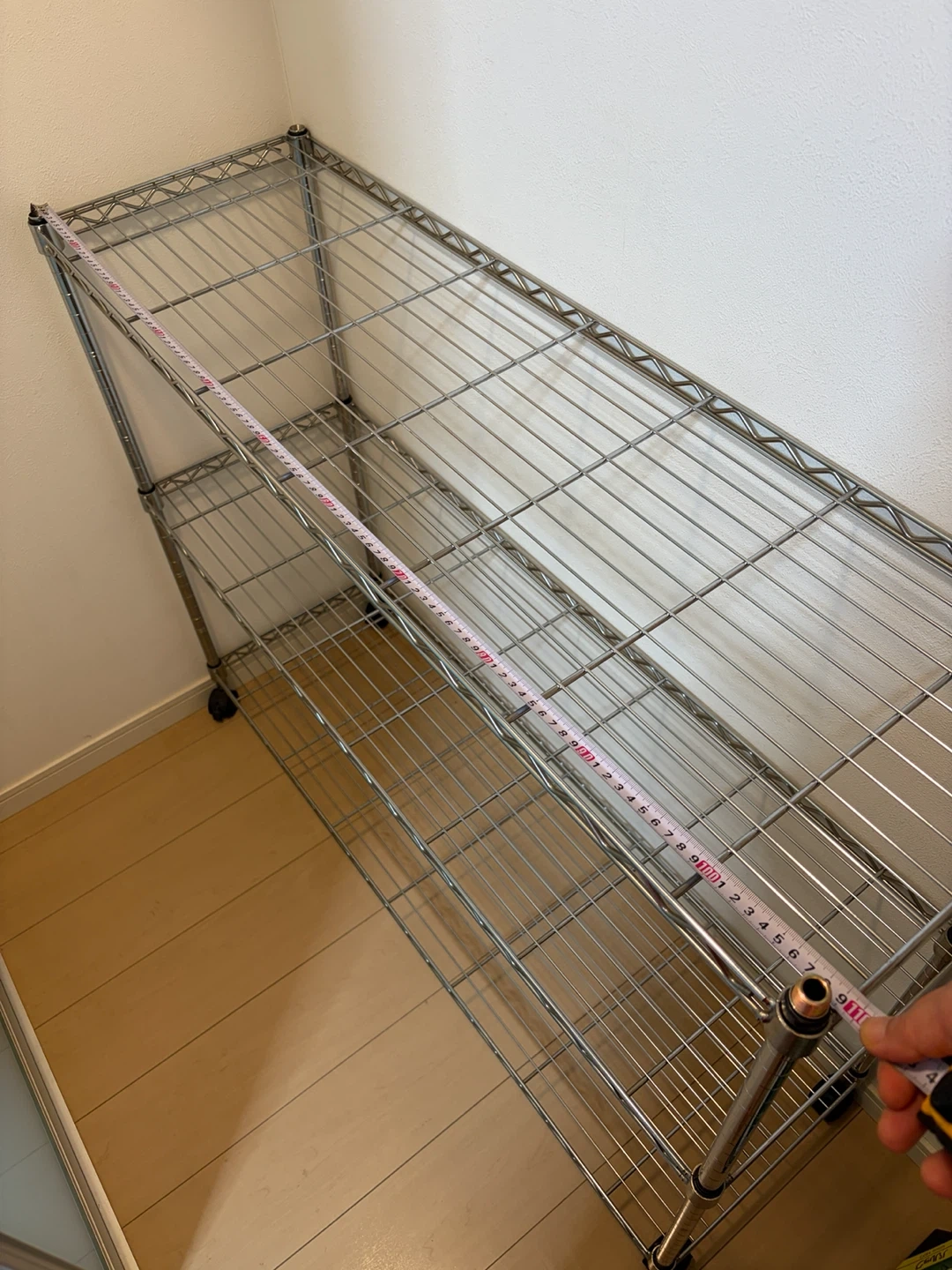 アイリスオーヤマ、メタルラック、キャスター付き、約110ｘ約89cmｘ約34.5cm