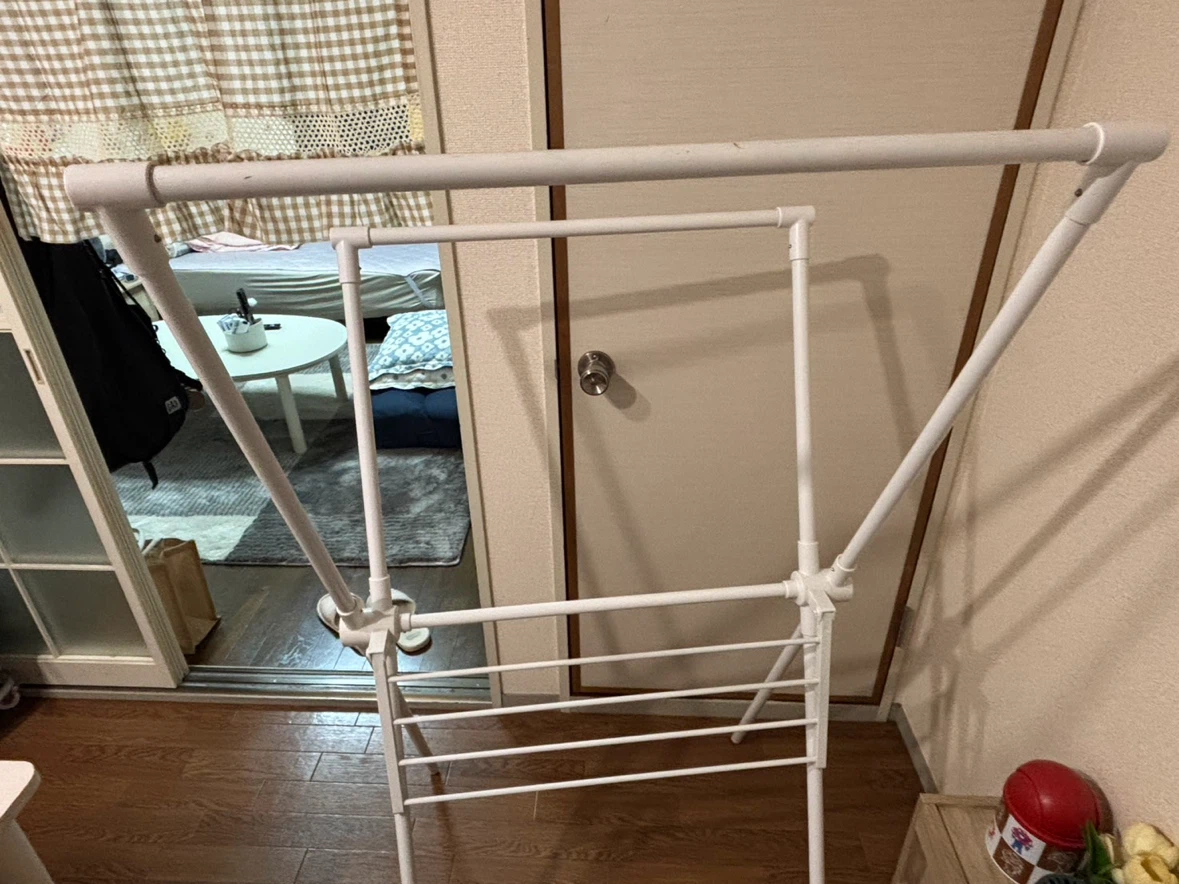 コンパクト X型物干し ホワイト