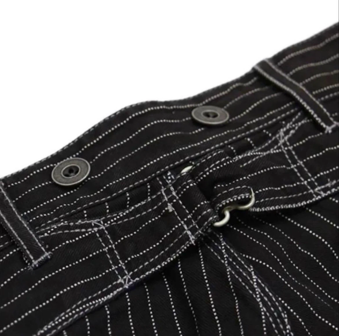 【新品未使用】Schott/ショット ヒッコリー デニムパンツ ブラック 34の写真6枚目