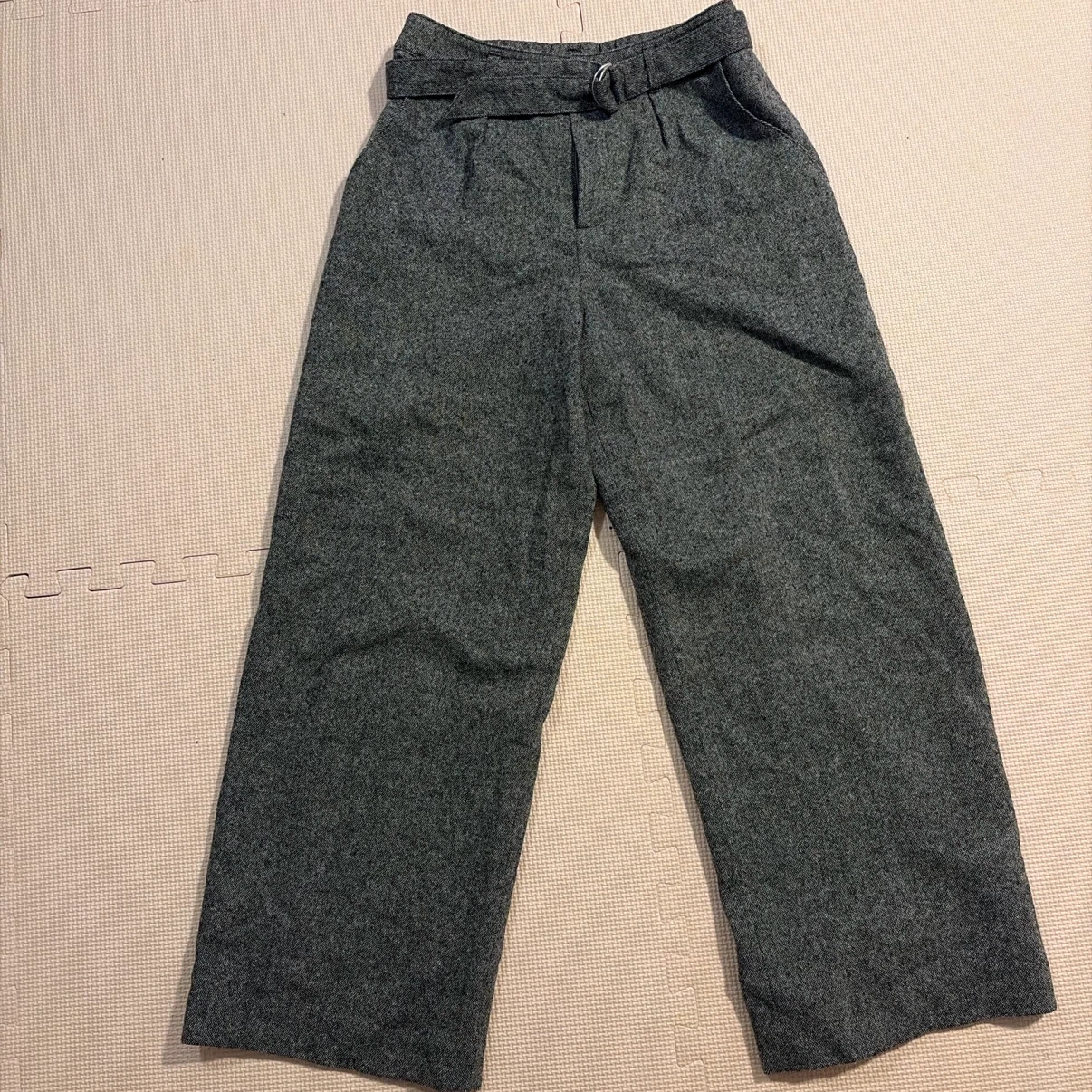 anysis ベルト付き ワイドパンツ グレー