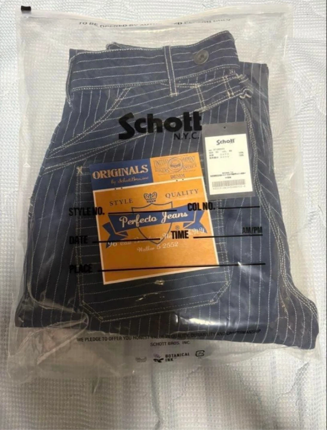 【新品未使用】Schott/ショット ヒッコリー デニムパンツ インディゴ 30の写真5枚目
