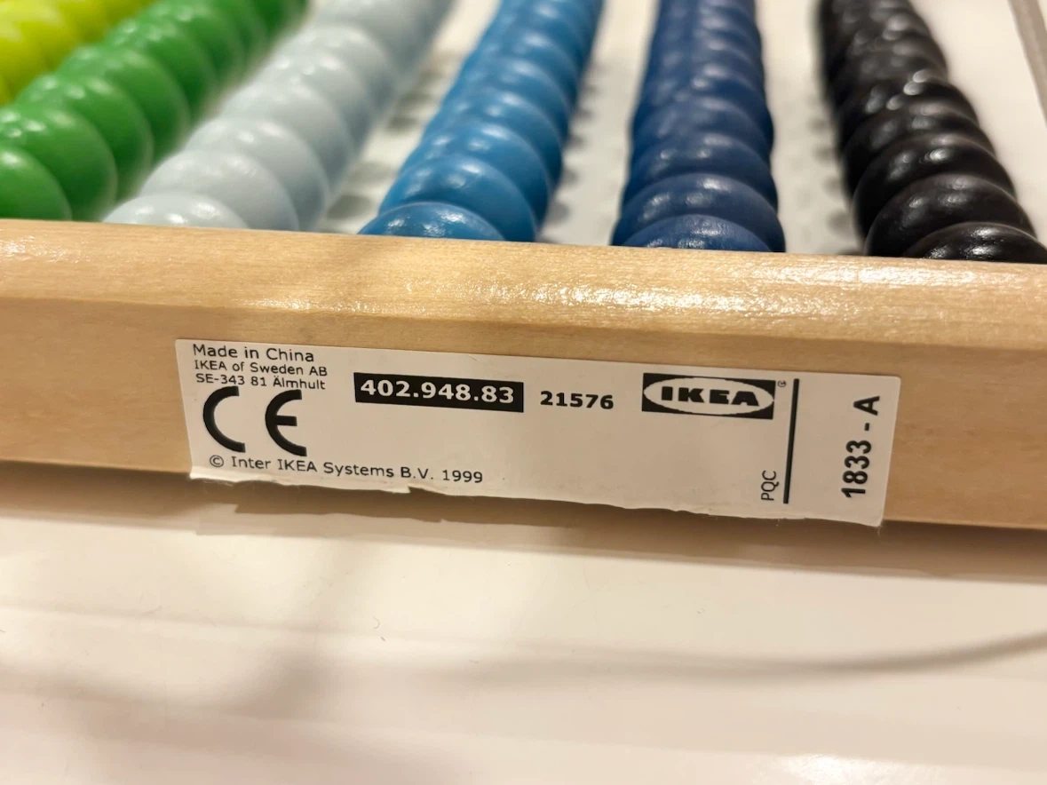 IKEA  百玉そろばん　木製そろばん  知育玩具の写真2枚目