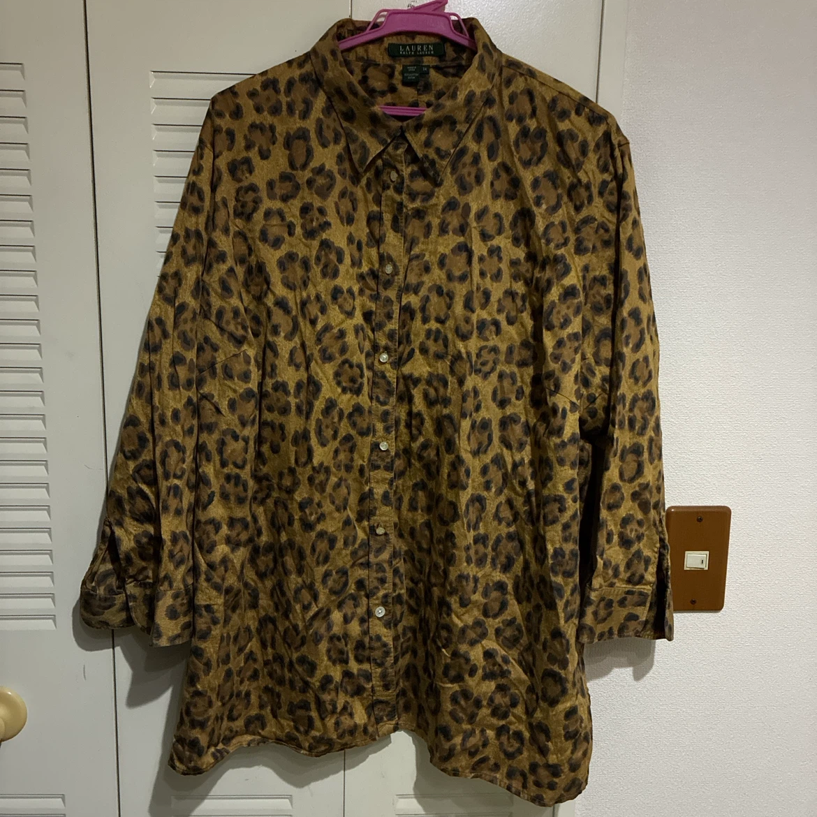 LAUREN RALPH LAUREN レオパード柄 長袖シャツ 3X