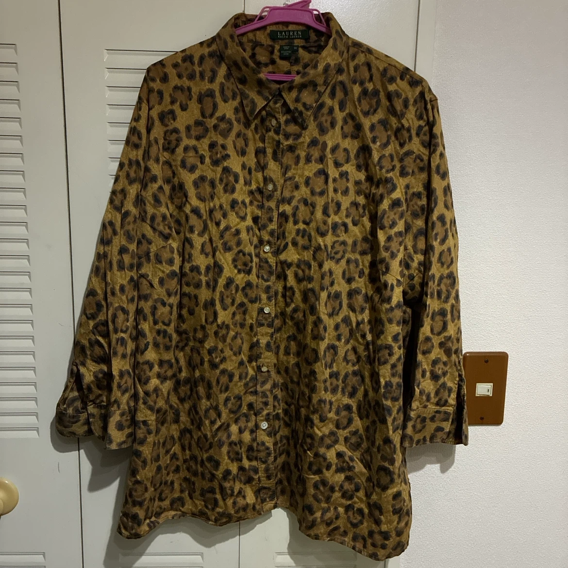 LAUREN RALPH LAUREN レオパード柄 長袖シャツ 3X