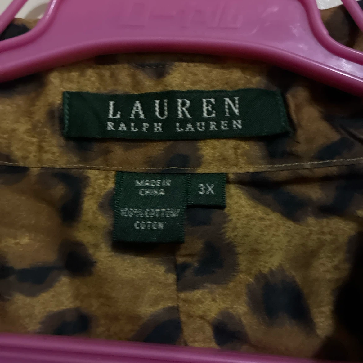 LAUREN RALPH LAUREN レオパード柄 長袖シャツ 3Xの写真2枚目