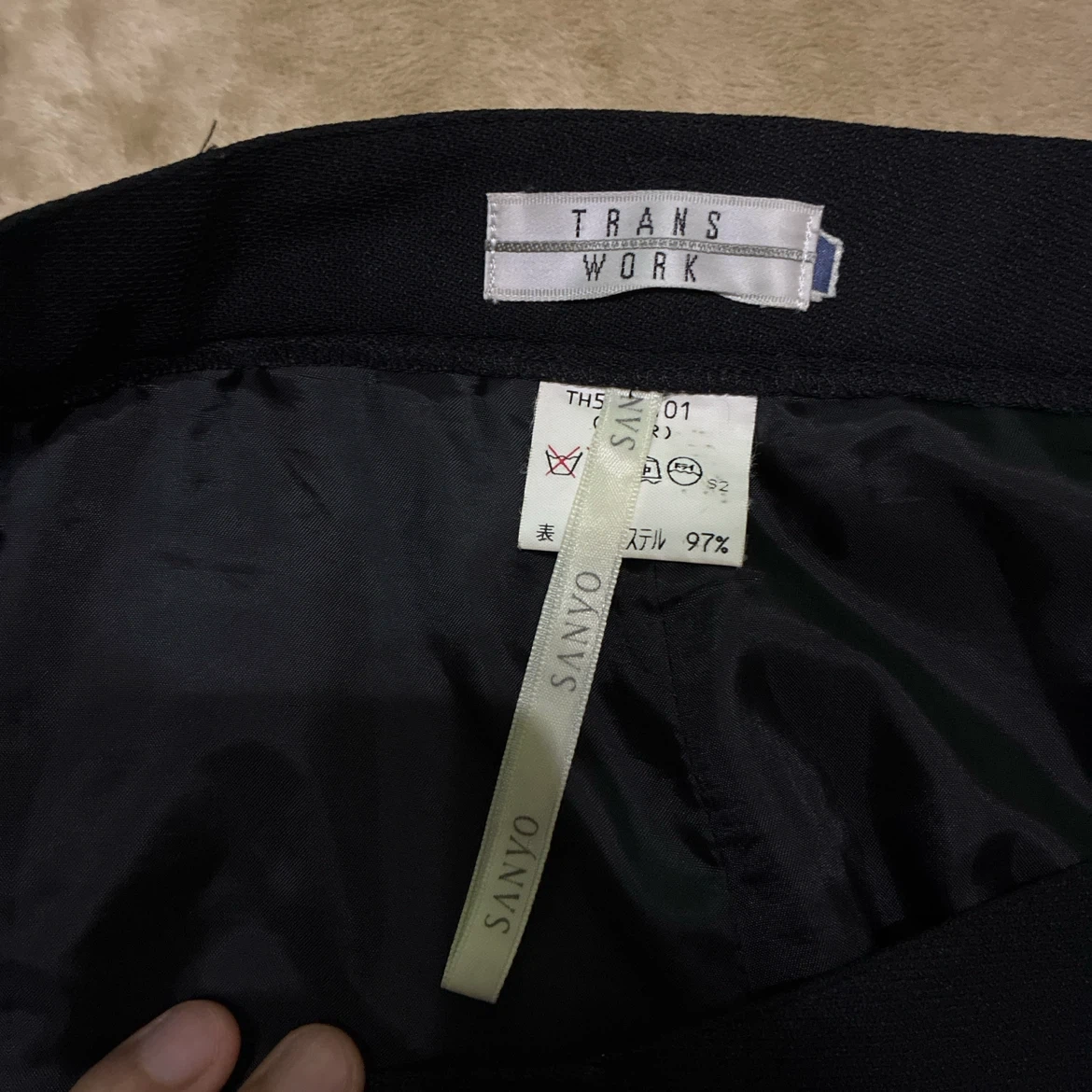 TRANSWORK トランスワーク ワイドスラックス ブラック Mサイズ相当の写真4枚目