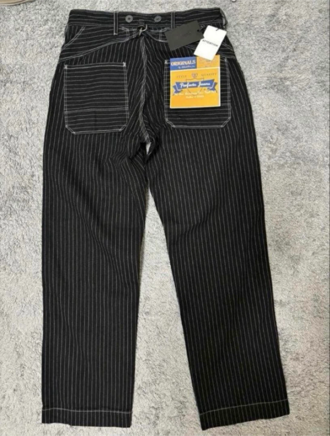 【新品未使用】Schott/ショット ヒッコリー デニムパンツ ブラック 30の写真4枚目