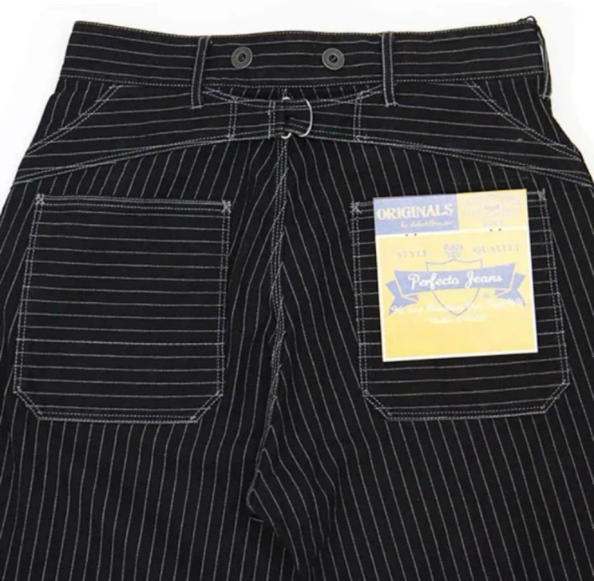 【新品未使用】Schott/ショット ヒッコリー デニムパンツ ブラック 30の写真5枚目