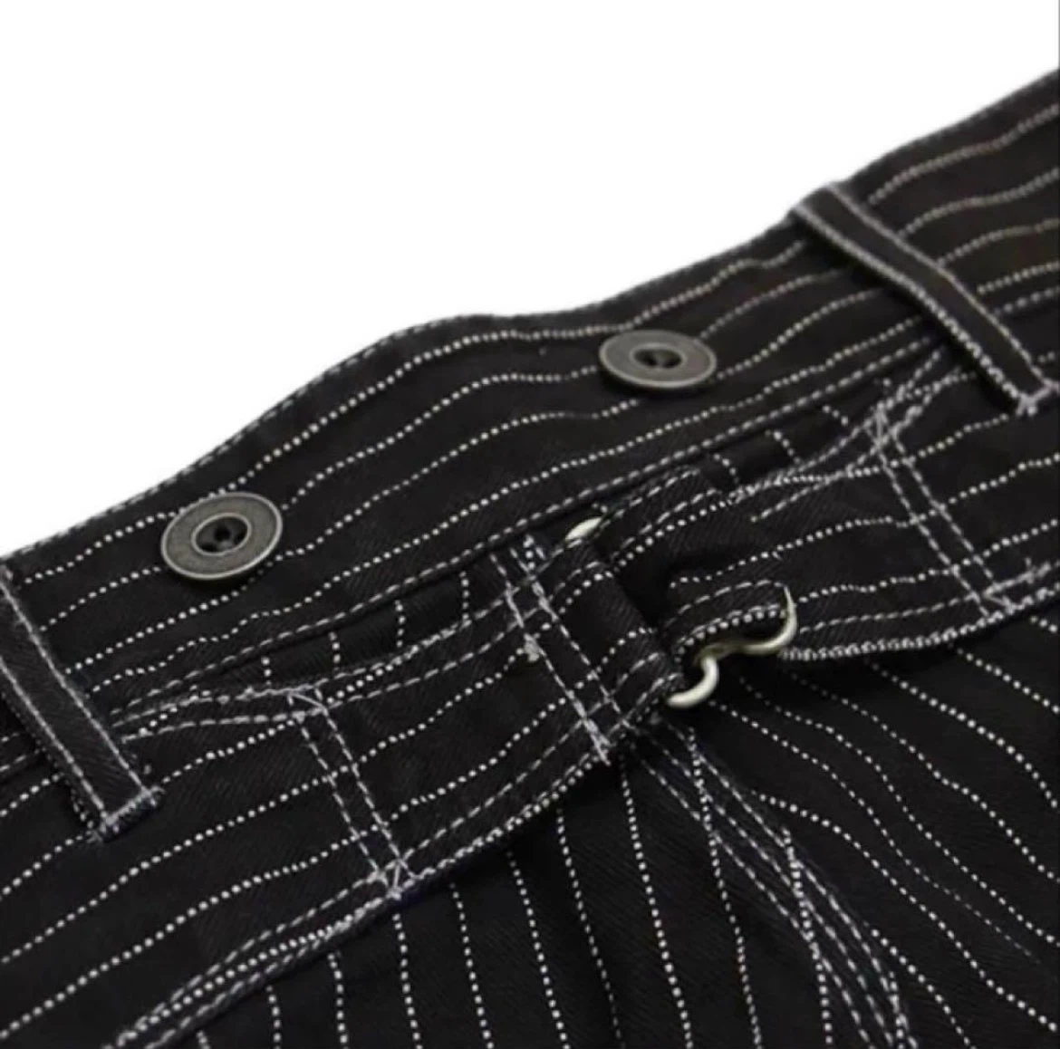 【新品未使用】Schott/ショット ヒッコリー デニムパンツ ブラック 30の写真6枚目