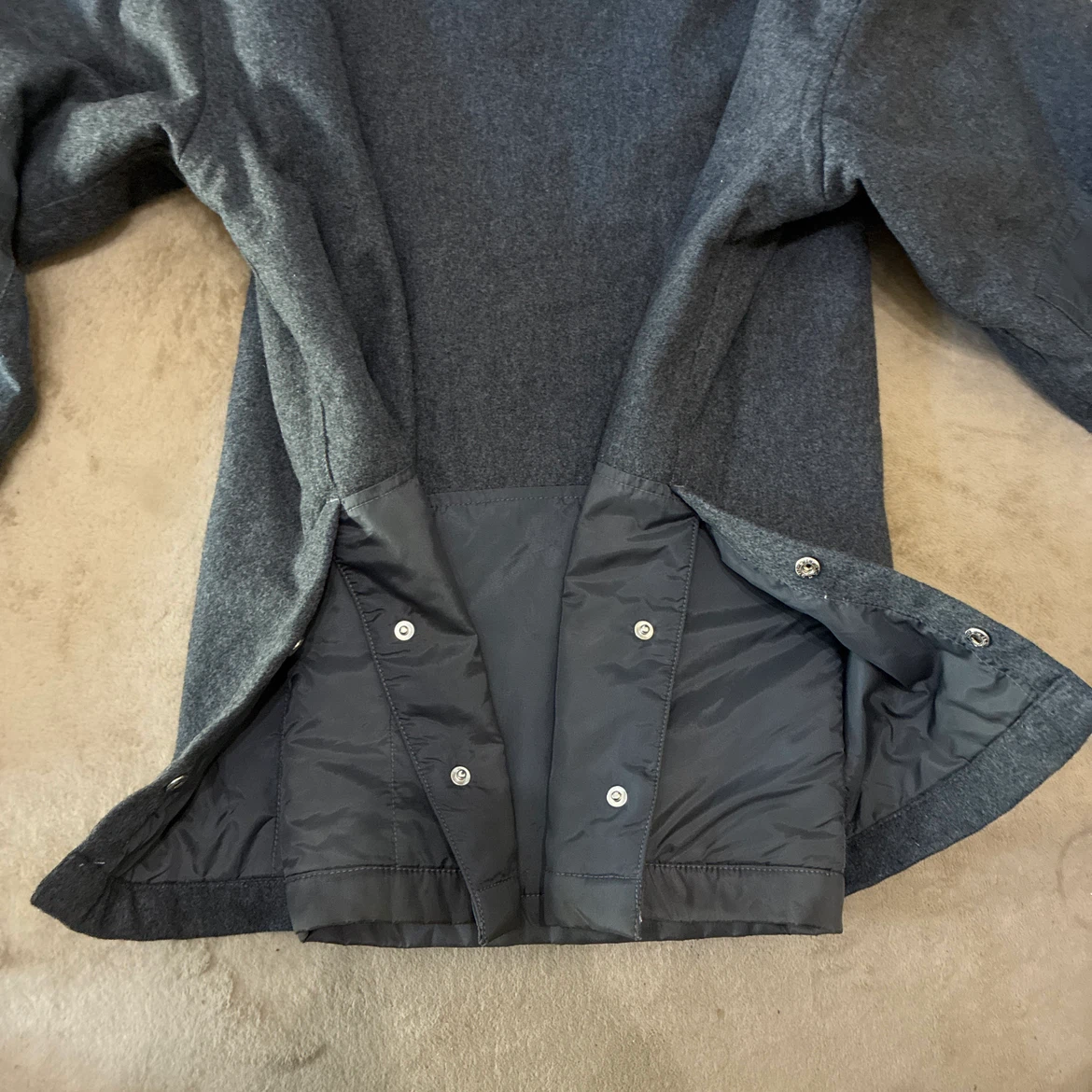 GAP オールドギャップ ウール混 長袖シャツ グレー S(Lサイズ相当)の写真8枚目