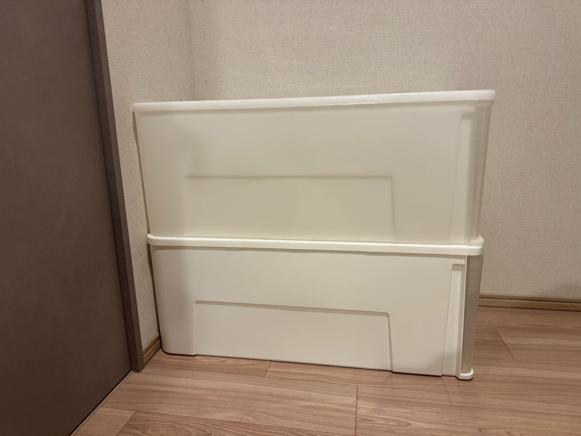 収納ケース 引き出し式 ホワイト 2個セットの写真3枚目