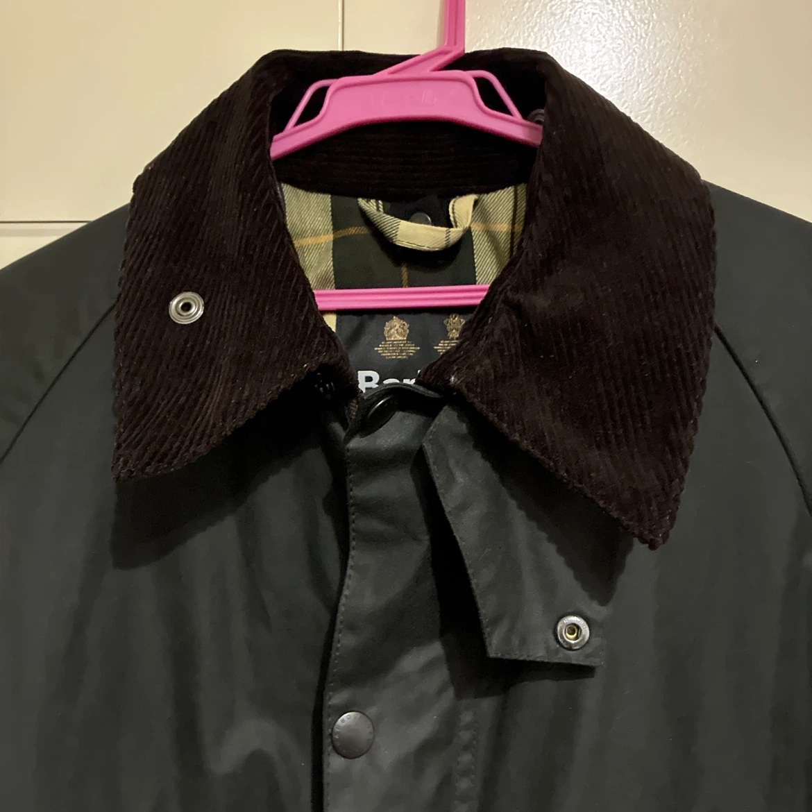 【美品】Barbour バブアー オイルドジャケット オリーブ 38 英国製の写真2枚目