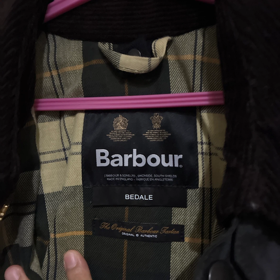 【美品】Barbour バブアー オイルドジャケット オリーブ 38 英国製の写真5枚目