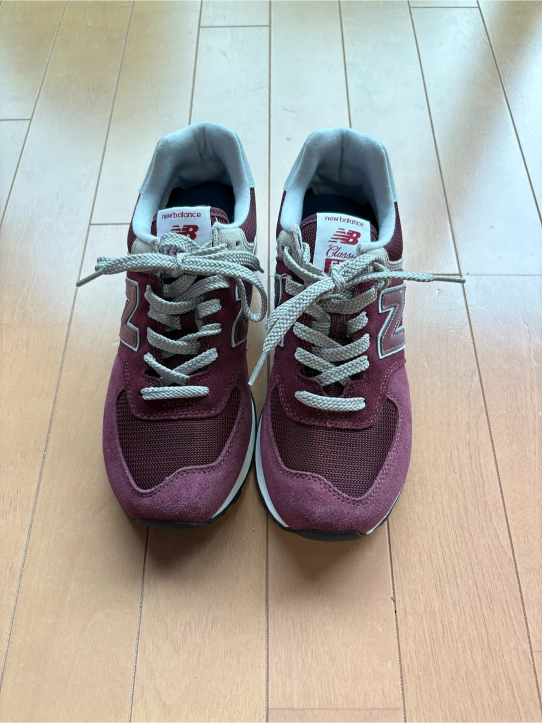 New Balance 574 バーガンディ スニーカー unisex 25.0