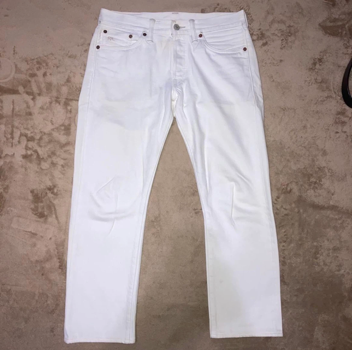 RRL ホワイト スリムフィット ストレートデニム　29×32