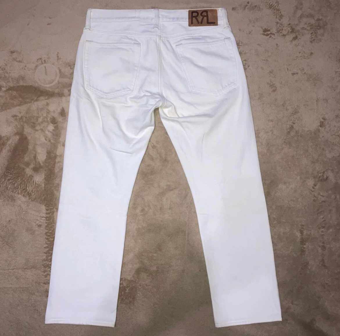 RRL ホワイト スリムフィット ストレートデニム　29×32の写真2枚目
