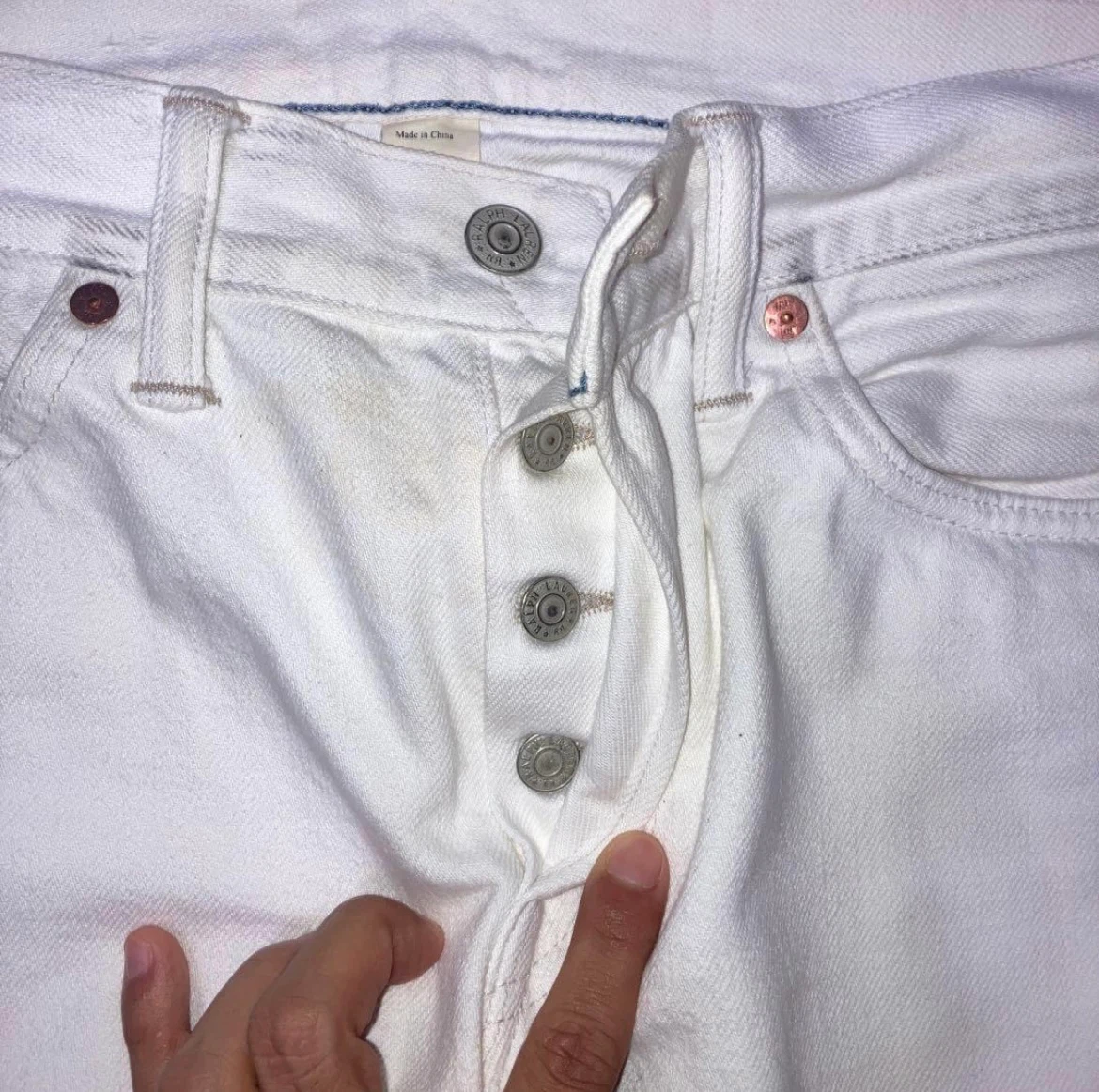 RRL ホワイト スリムフィット ストレートデニム　29×32の写真3枚目