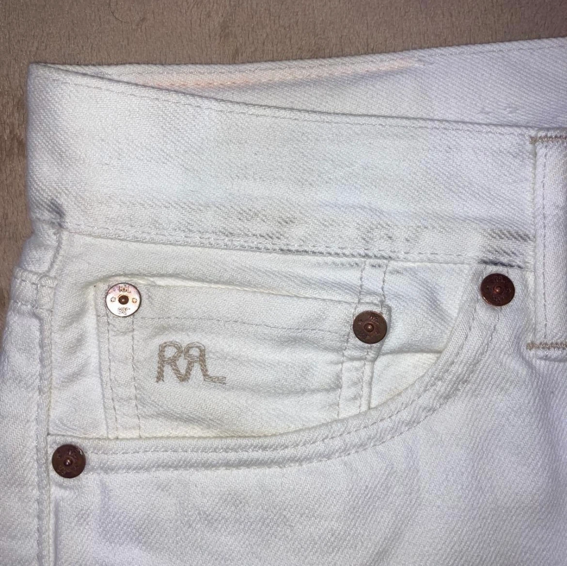 RRL ホワイト スリムフィット ストレートデニム　29×32の写真4枚目
