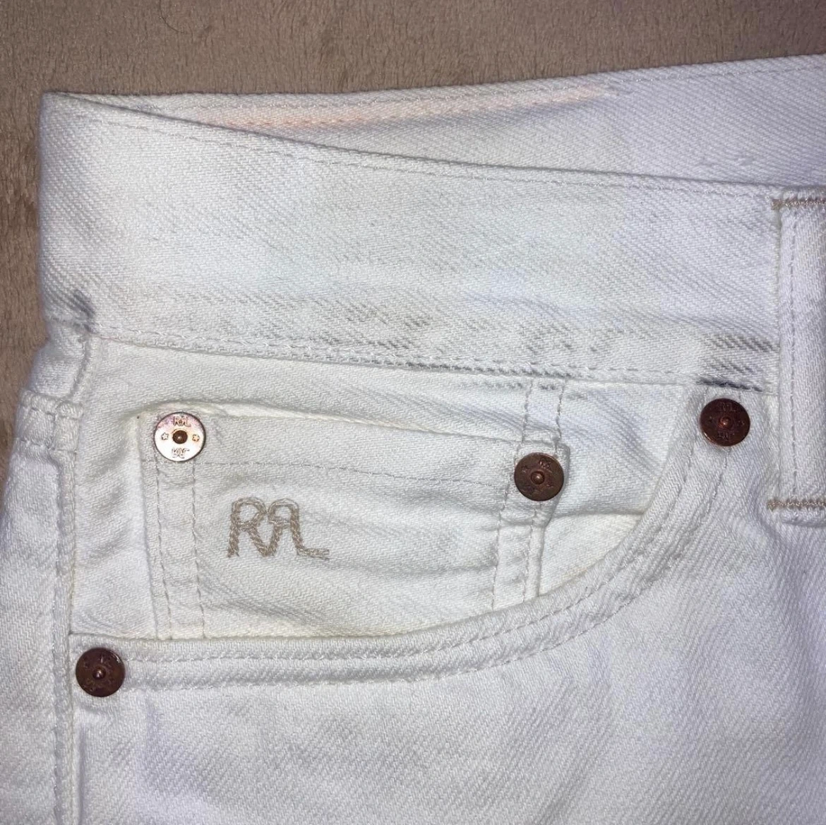 RRL ホワイト スリムフィット ストレートデニム 29×32の写真4枚目