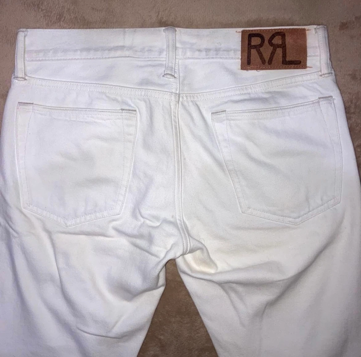 RRL ホワイト スリムフィット ストレートデニム 29×32の写真6枚目
