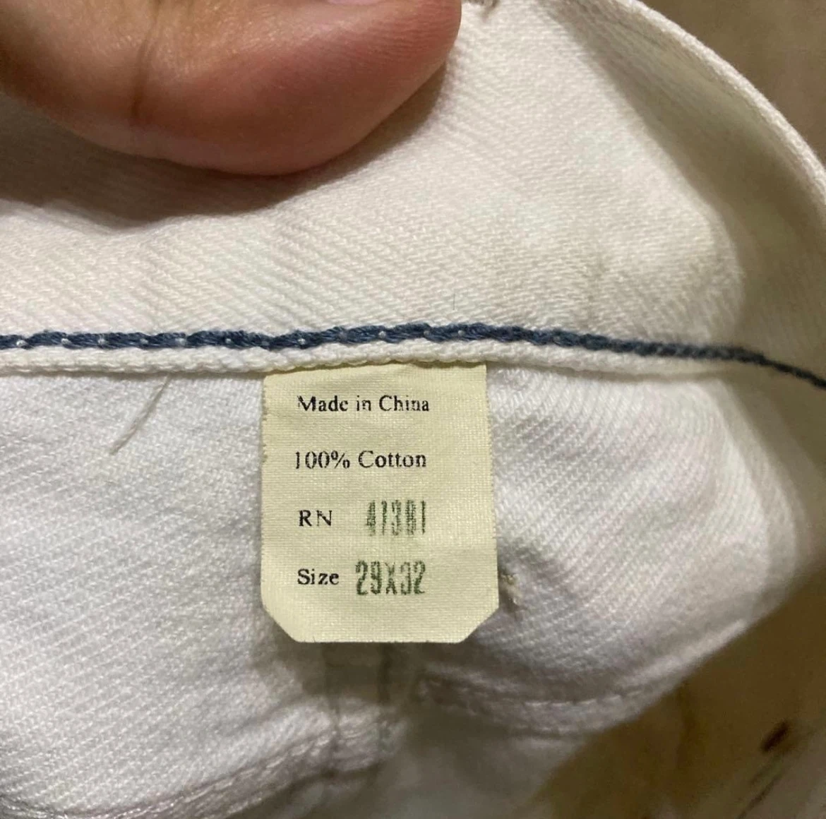 RRL ホワイト スリムフィット ストレートデニム 29×32の写真7枚目