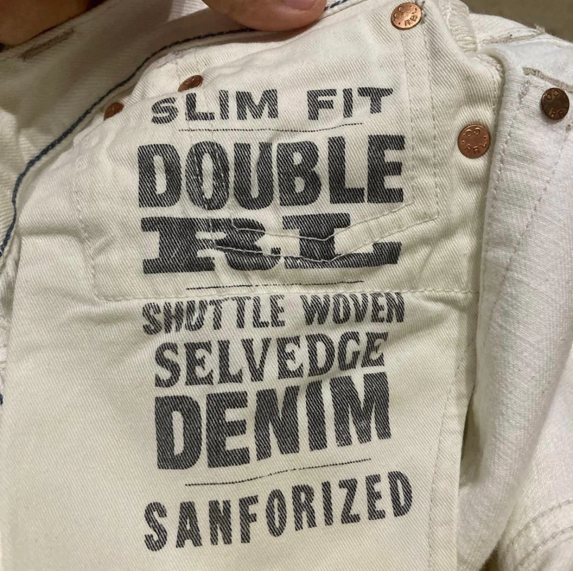 RRL ホワイト スリムフィット ストレートデニム　29×32の写真8枚目