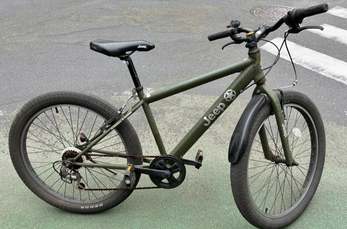 ジープ 自転車 カーキの写真2枚目