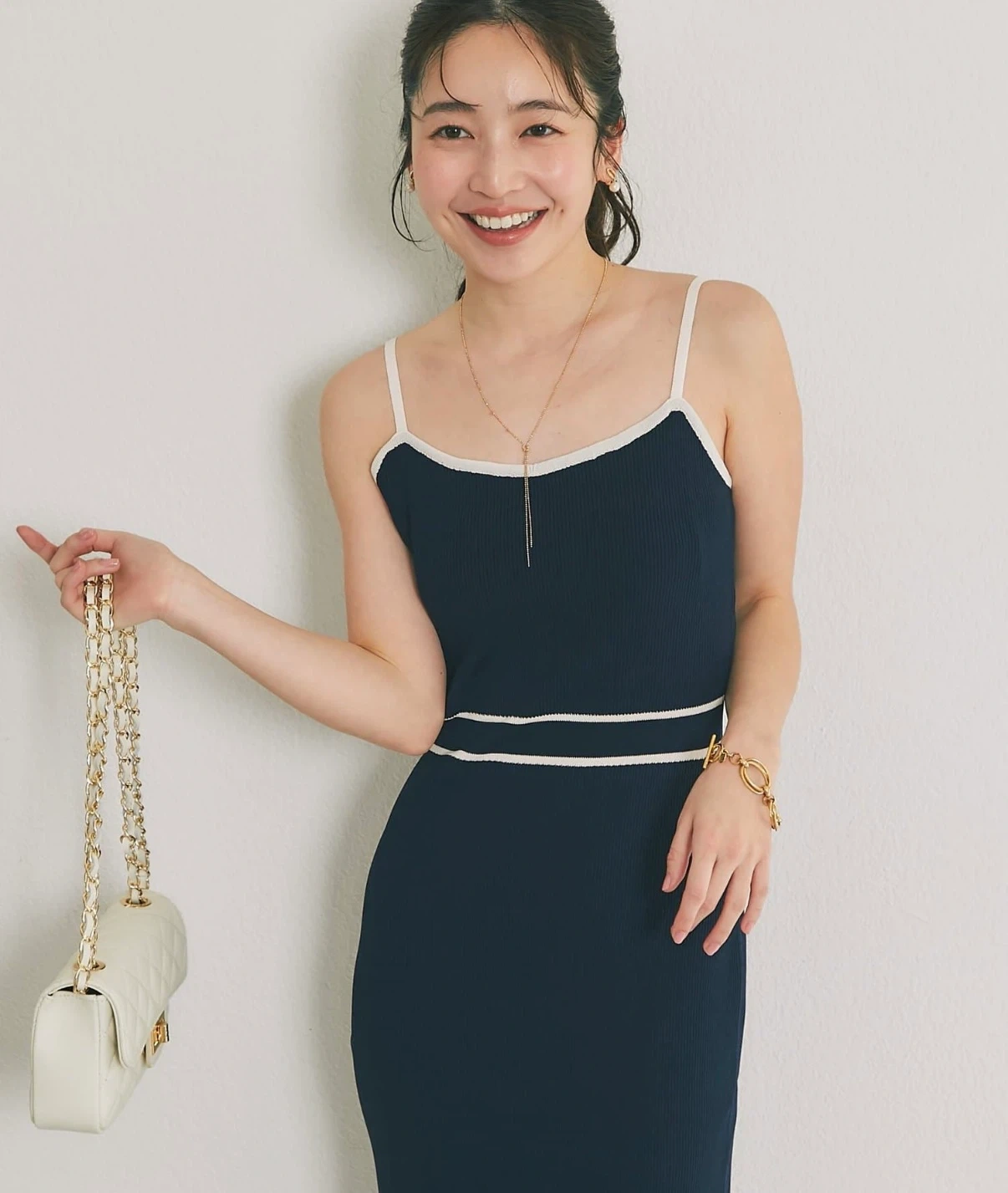 バイカラーニットセットワンピース La boutique BonBonの写真5枚目