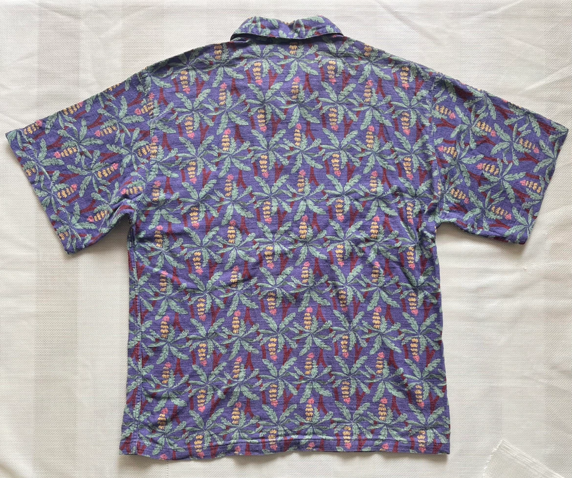 Patagonia パタゴニア 90s ヴィンテージ ACシャツ バナナリーフ柄 XS マレーシア製の写真4枚目