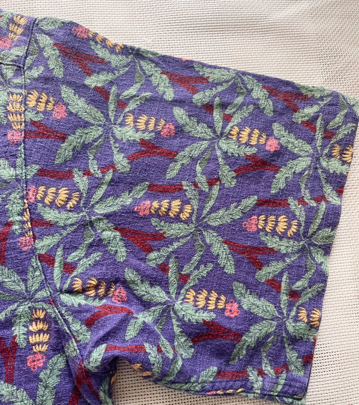 Patagonia パタゴニア 90s ヴィンテージ ACシャツ バナナリーフ柄 XS マレーシア製の写真7枚目