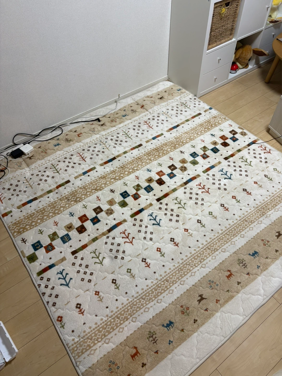 北欧風 キルティング ラグマット