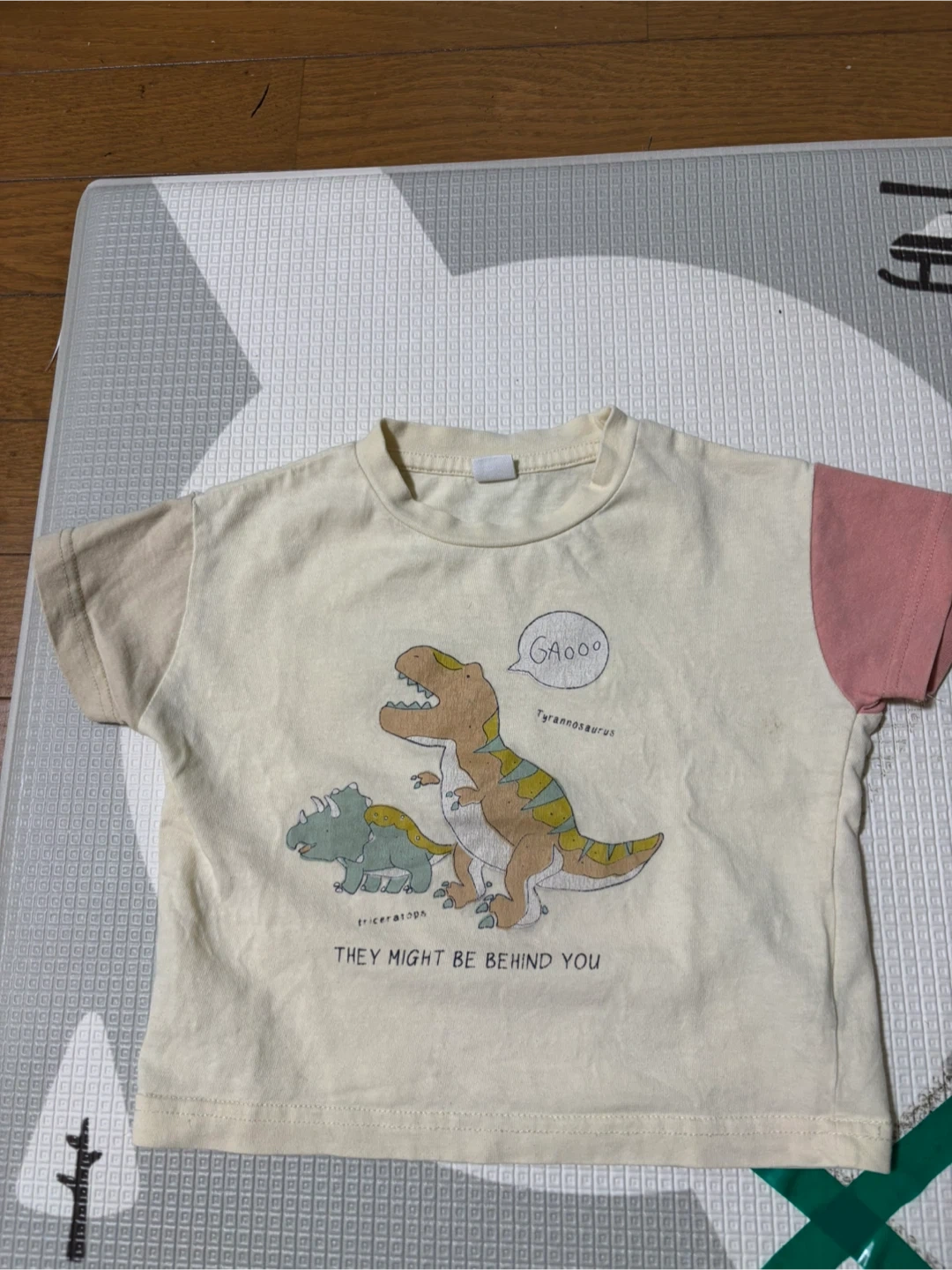 恐竜プリント Tシャツ クレイジーカラー